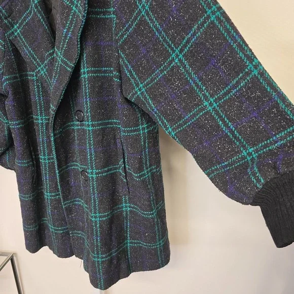 Spencer Douglas Women's Plaid Wool Blend Blazer Coat‎ Size 10 - Picture 2 of 8